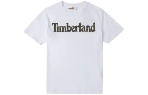 Timberland T Shirts Men's White Crew Neck Moderate