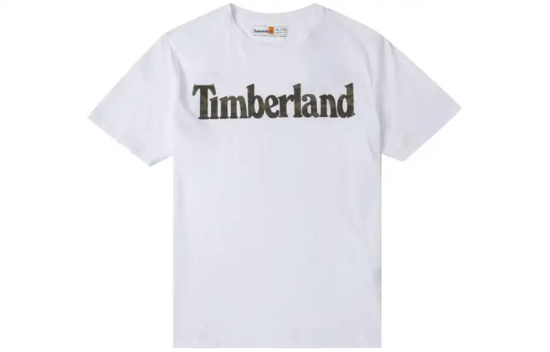 Timberland T Shirts Men's White Crew Neck Moderate
