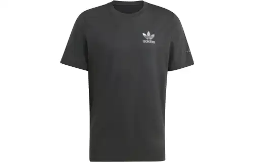 Adidas Originals T Shirts Men's Black Crew Neck Moderate Straight Fit