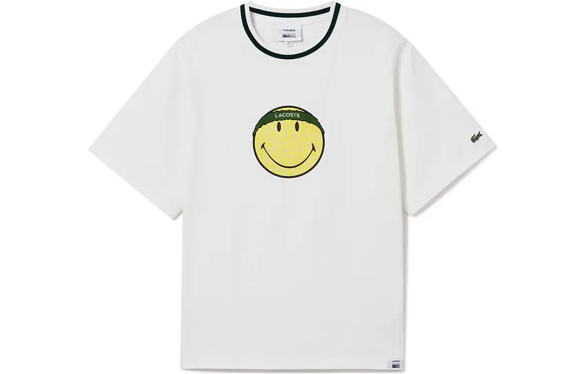 LACOSTE x SMILEY FW23 T Shirt Men's Ecru
