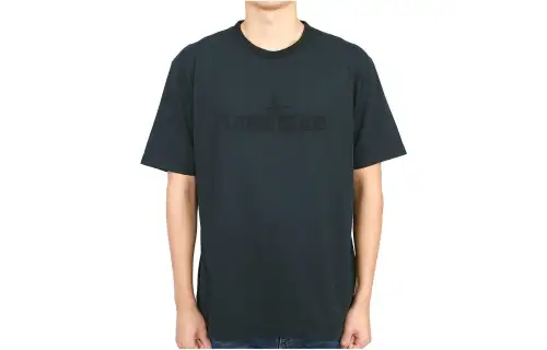 STONE ISLAND T Shirts Men's Marine Blue Crew Neck Moderate Straight Fit