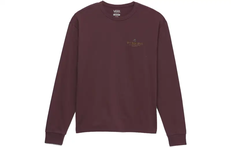 Vans T Shirts Unisex Dark Red Crew Neck Moderate Other