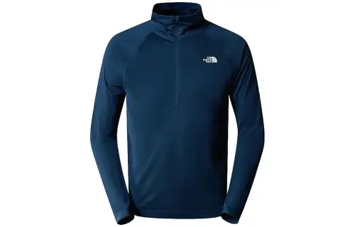 THE NORTH FACE T Shirts Men's Gray Blue Stand Collar Moderate Straight Fit