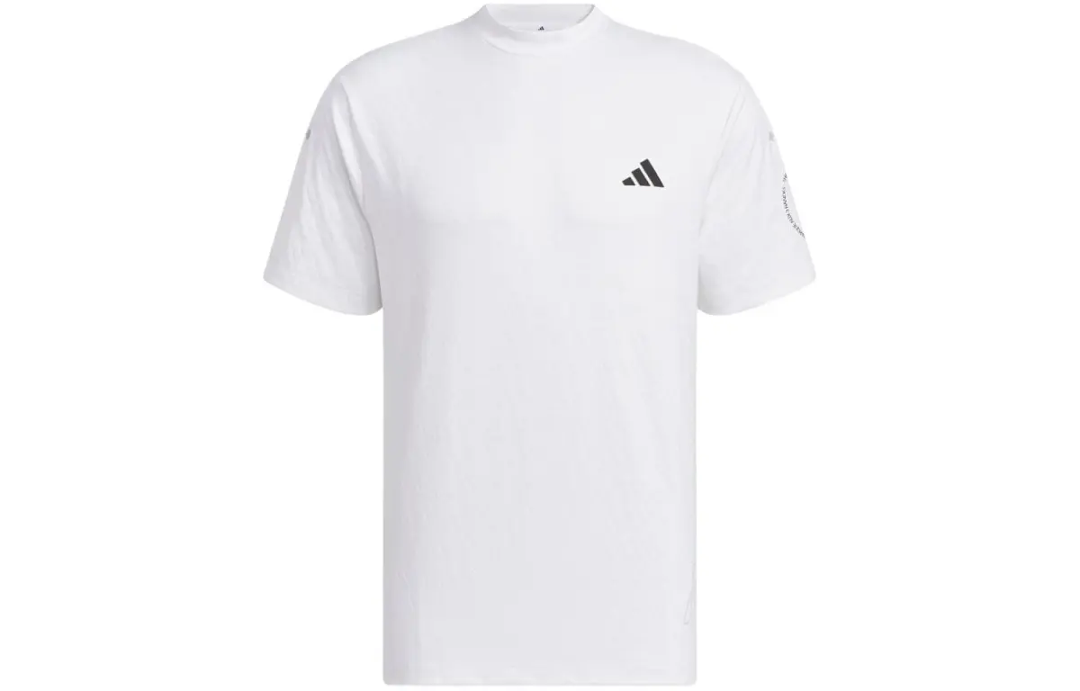 Adidas T-Shirts Men's White Crew Neck Moderate