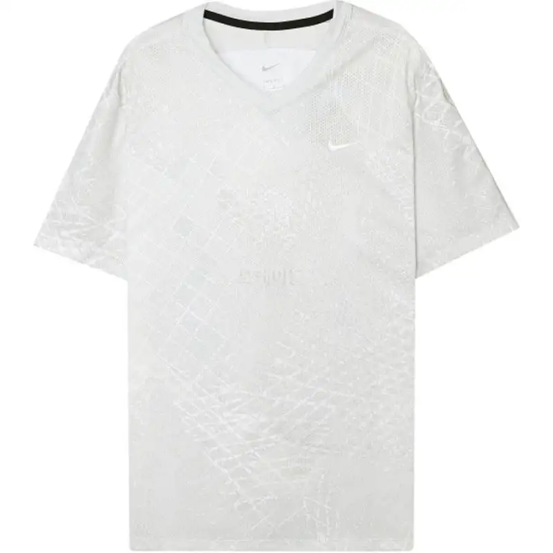 Nike T Shirts Men's White V Neck Moderate Straight Fit