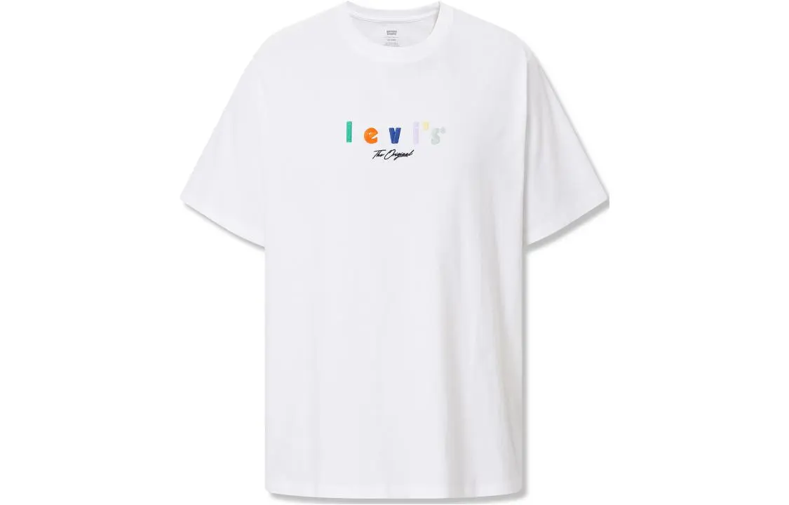 Levi's T-Shirts Men's White Crew Neck Moderate