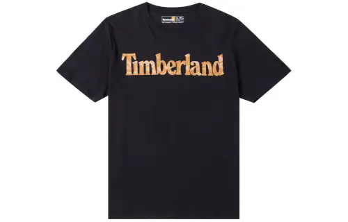 Timberland T Shirts Men's Black Crew Neck Moderate