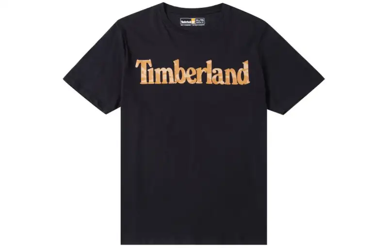 Timberland T Shirts Men's Black Crew Neck Moderate