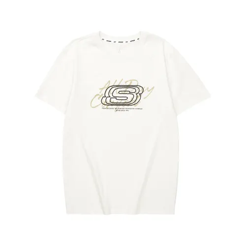 Skechers T Shirt Unisex Marshmallow White