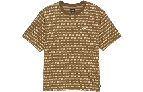 Vans T Shirts Unisex Tan Crew Neck Moderate Straight Fit