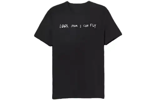 Travis Scott T Shirts Men's Black Crew Neck Moderate Straight Fit