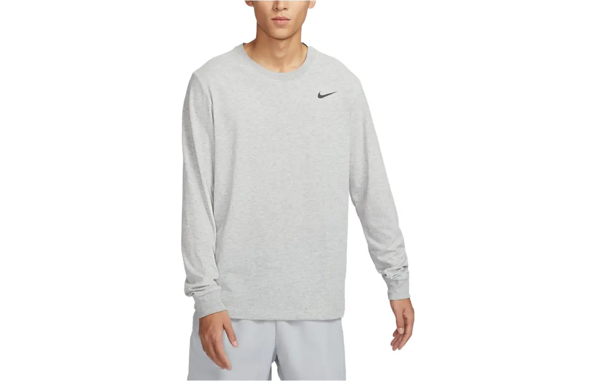 Nike T-Shirts Men's Toned Dark Gray Crew Neck Moderate Straight Fit