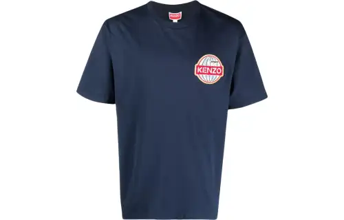 【Zoomed ImageryPrevious Season】logo-patch cotton T-shirt