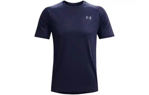 Under Armour Tech T Shirts Men's Navy Blue Crew Neck Moderate Straight Fit