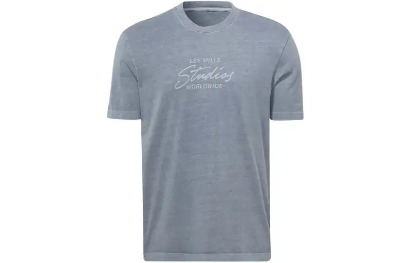 Reebok T Shirts Unisex Blue Crew Neck Moderate Straight Fit