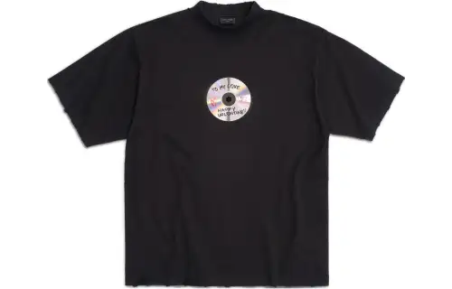 Balenciaga T Shirt Regular Fit Unisex Black