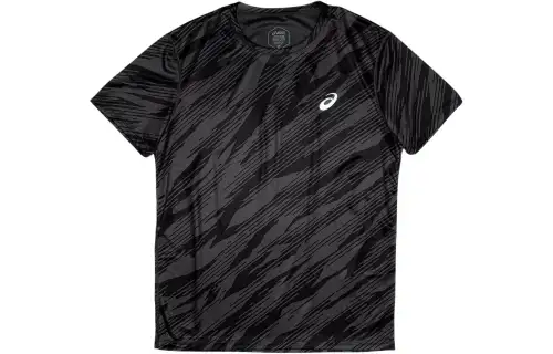 ASICS CORE ALL Over PRINT SS TOP M Running T Shirt Men's Black