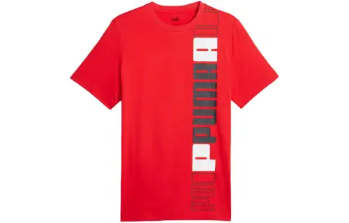 PUMA ESS+LOGO LAB Men's Tee T Shirt Men's Red