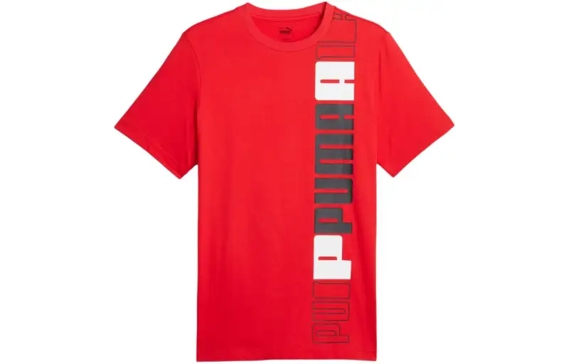PUMA ESS+LOGO LAB Men's Tee T Shirt Men's Red