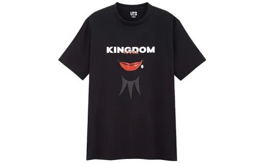 UNIQLO T Shirts Unisex Black Crew Neck Moderate Straight Fit