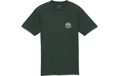 Vans T Shirts Unisex Green Crew Neck Moderate Straight Fit