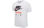 Nike T Shirts Men's White Crew Neck Moderate Straight Fit