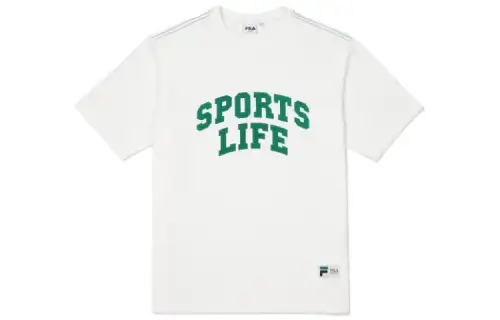 FILA T Shirts Unisex White Crew Neck Moderate Other