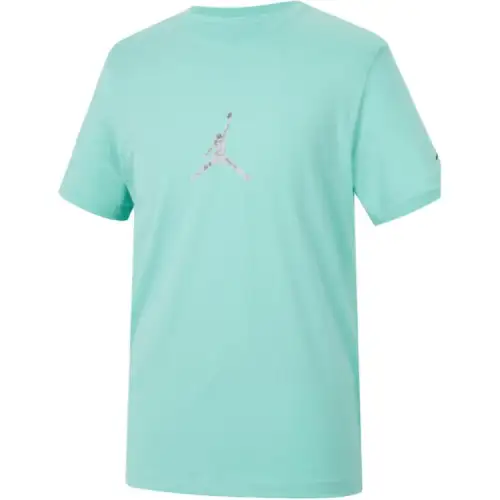 Jordan T Shirts Men's Green Crew Neck Moderate Straight Fit