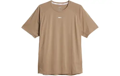 PUMA T Shirts Men's Hazelnut Crew Neck Moderate Straight Fit