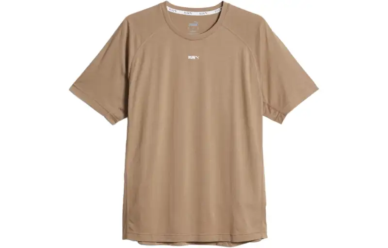 PUMA T Shirts Men's Hazelnut Crew Neck Moderate Straight Fit