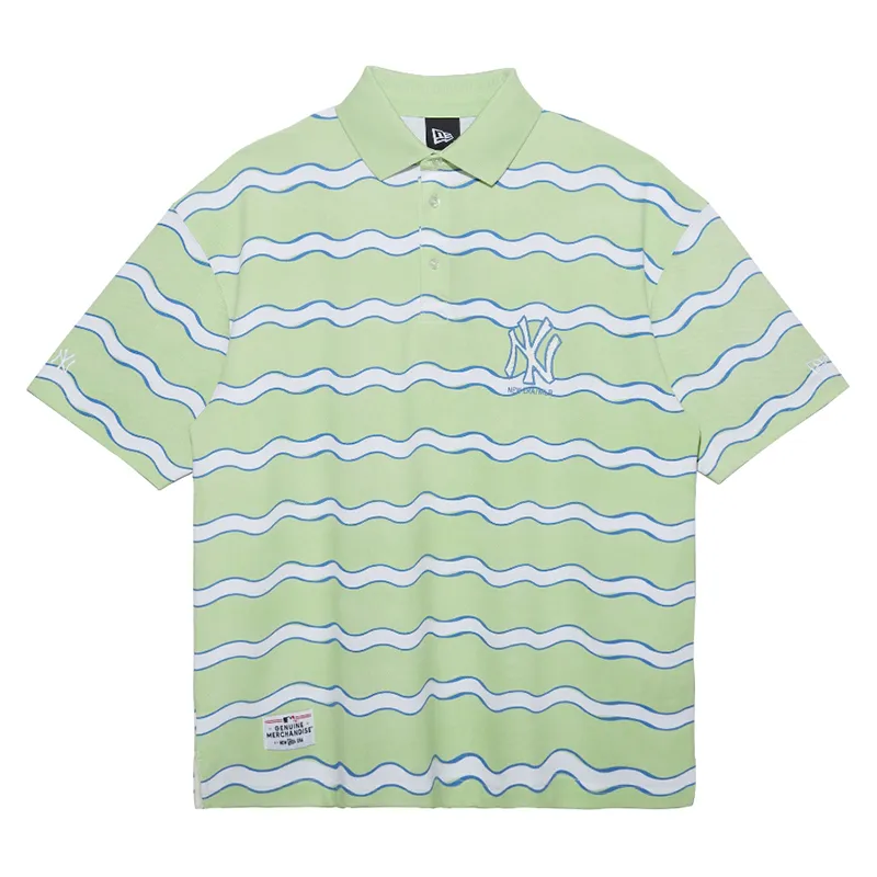 New Era X MLB T-Shirts Unisex Green Lapel Moderate