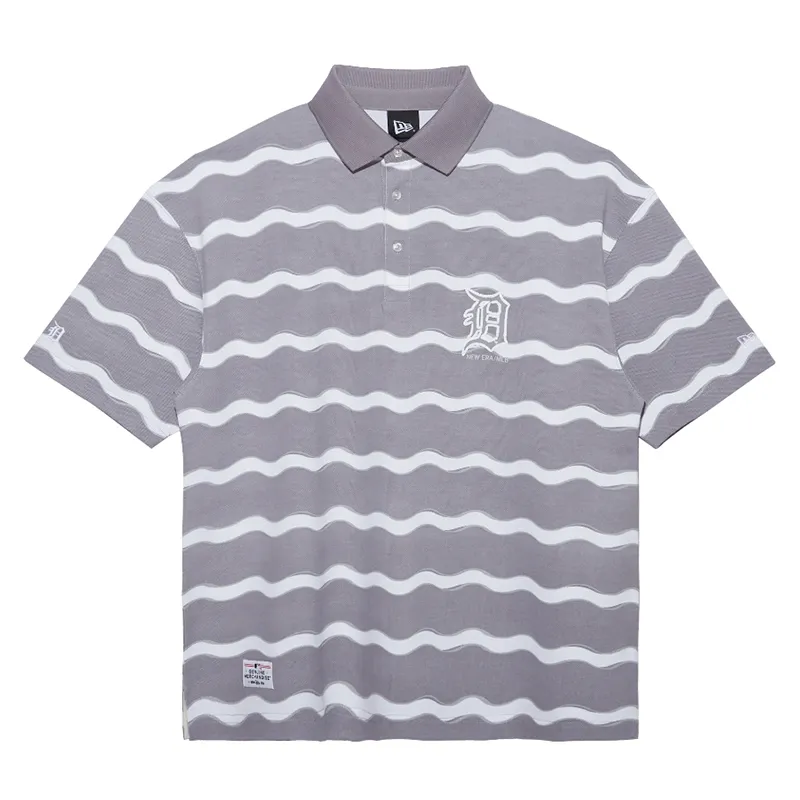 New Era T-Shirts Unisex Gray Lapel Moderate