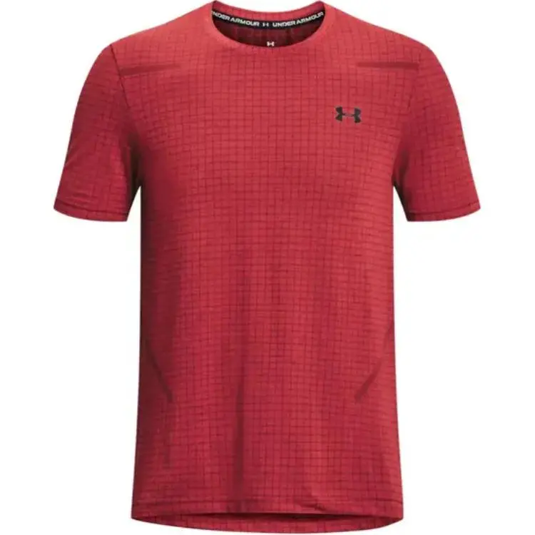 Under Armour T-Shirts Men's Red Crew Neck Moderate
