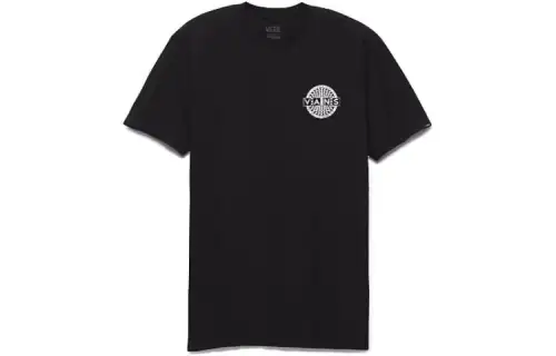 Vans T Shirts Unisex Black Crew Neck Moderate Straight Fit