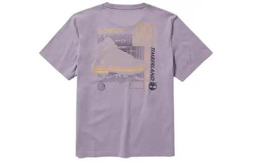 Timberland T Shirt Unisex Gray Purple