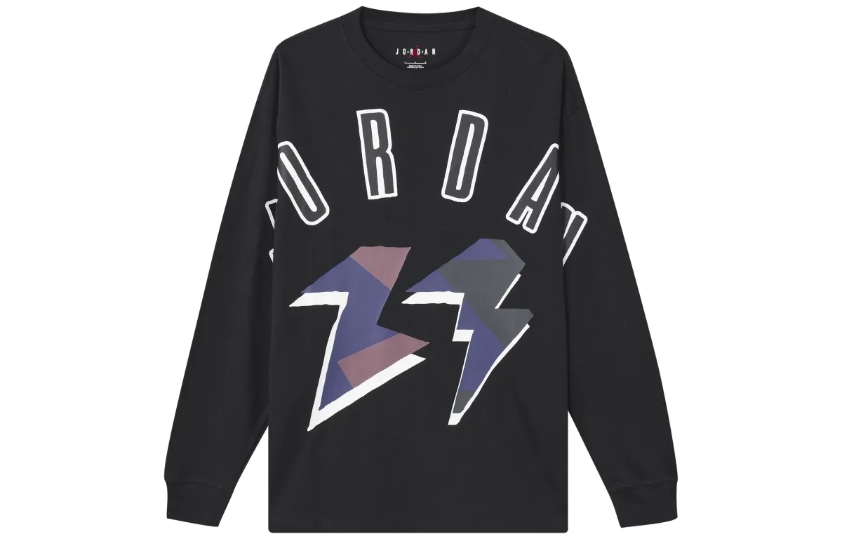Jordan Drop Shoulder Sleeve T-Shirt Men's Black