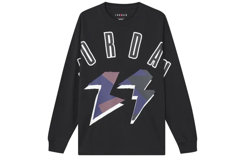 Jordan Drop Shoulder Sleeve T-Shirt Men's Black