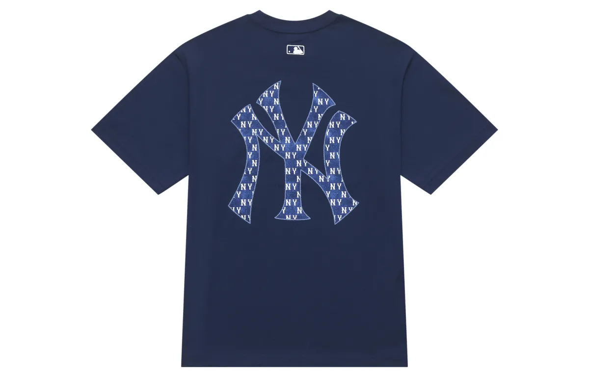 MLB MONOGRAM SS24 T Shirt Unisex Navy Blue