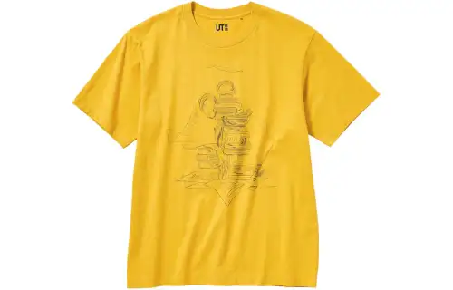 UNIQLO T Shirt Unisex Light Yellow