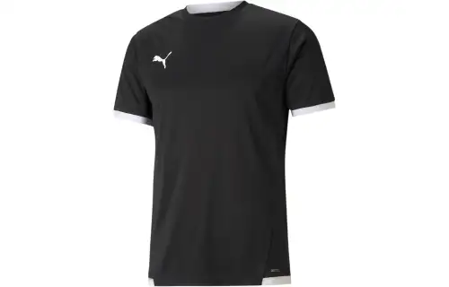 PUMA T Shirts Men's Black Crew Neck Moderate Straight Fit