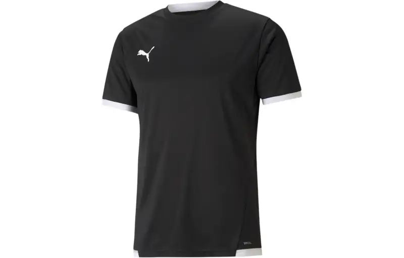 PUMA T Shirts Men's Black Crew Neck Moderate Straight Fit