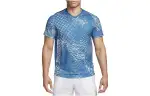 Nike T Shirts Men's Blue V Neck Moderate Straight Fit