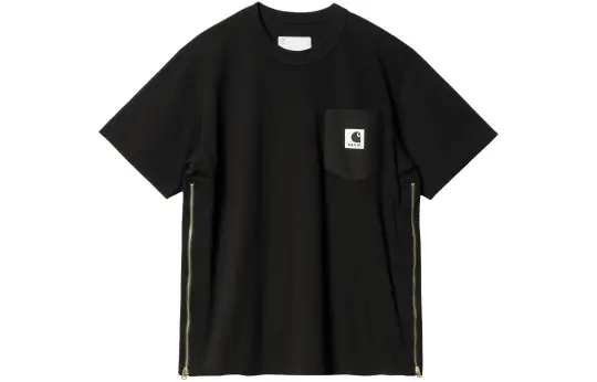 Sacai X Carhartt WIP Carhartt WIP SS24 T Shirts Unisex Black Crew Neck Moderate