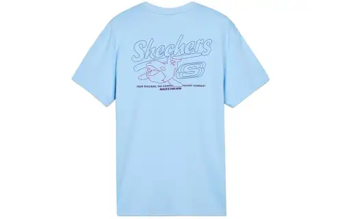 Skechers Colorful T Shirt Unisex Cerulean Sky