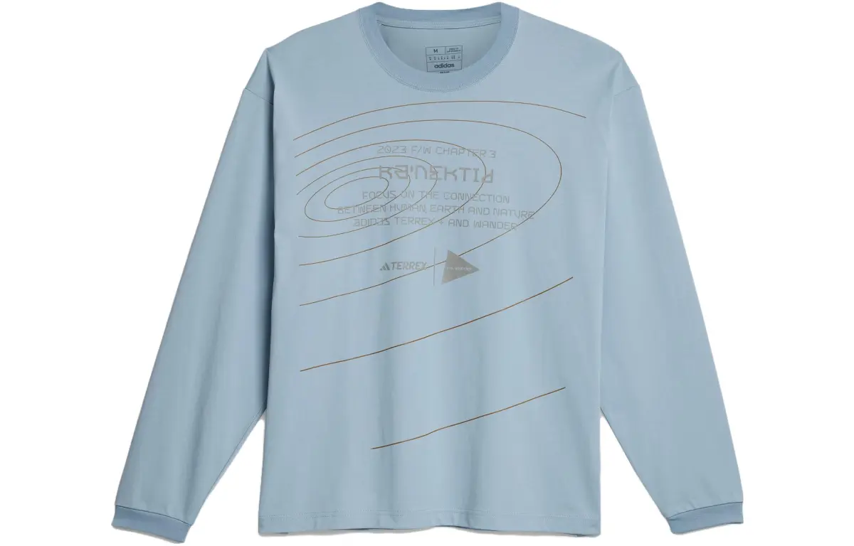 Adidas TERREX X And Wander T-Shirts Unisex Light Blue Crew Neck Moderate Straight Fit
