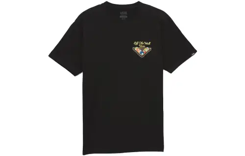 Vans T Shirts Unisex Black Crew Neck Moderate Straight Fit