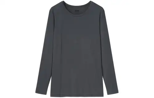 UNIQLO T Shirts Unisex Dark Gray Crew Neck Moderate Straight Fit