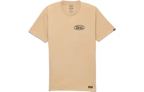 Vans T Shirts Unisex Khaki Crew Neck Moderate Straight Fit