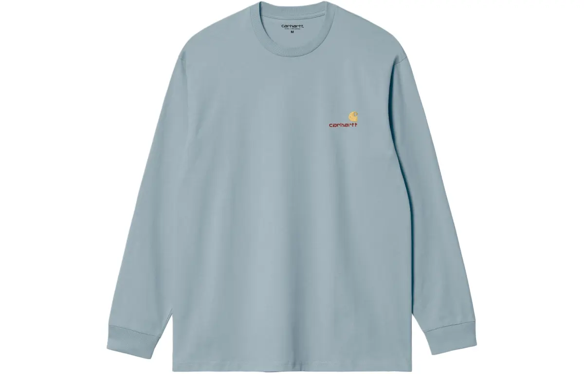 Carhartt WIP L/S American Script T Shirt T Shirt Men's Blue