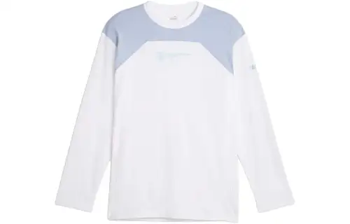 PUMA T Shirts Men's White Crew Neck Moderate